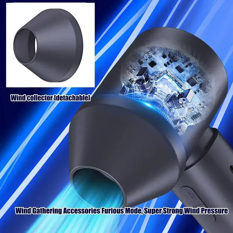 Mini ventilateur portable pliable haute vitesse à affichage numérique, rechargeable par USB 3