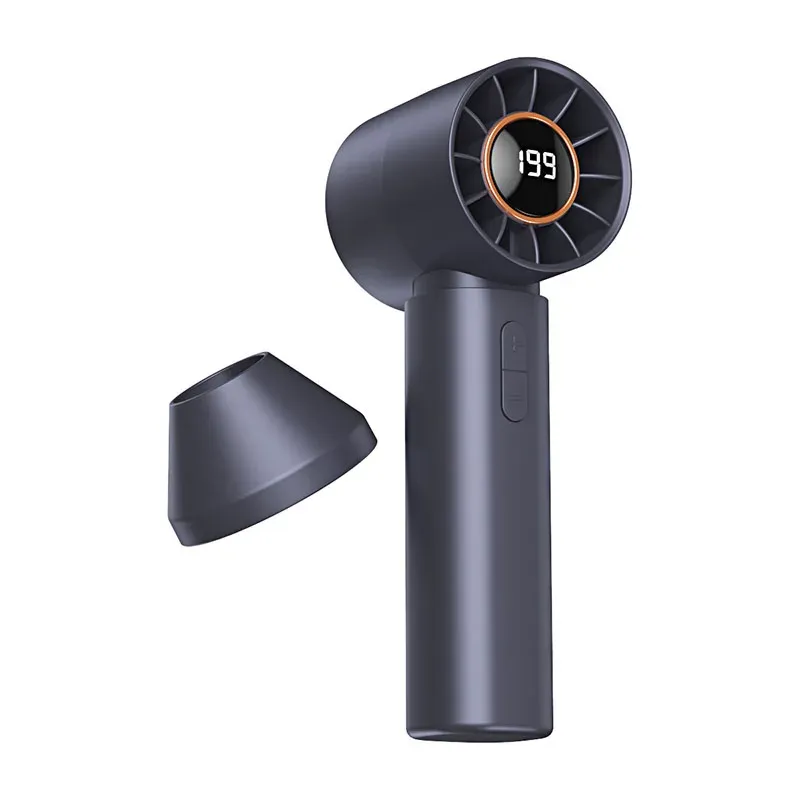 Mini ventilateur portable pliable haute vitesse à affichage numérique, rechargeable par USB 11