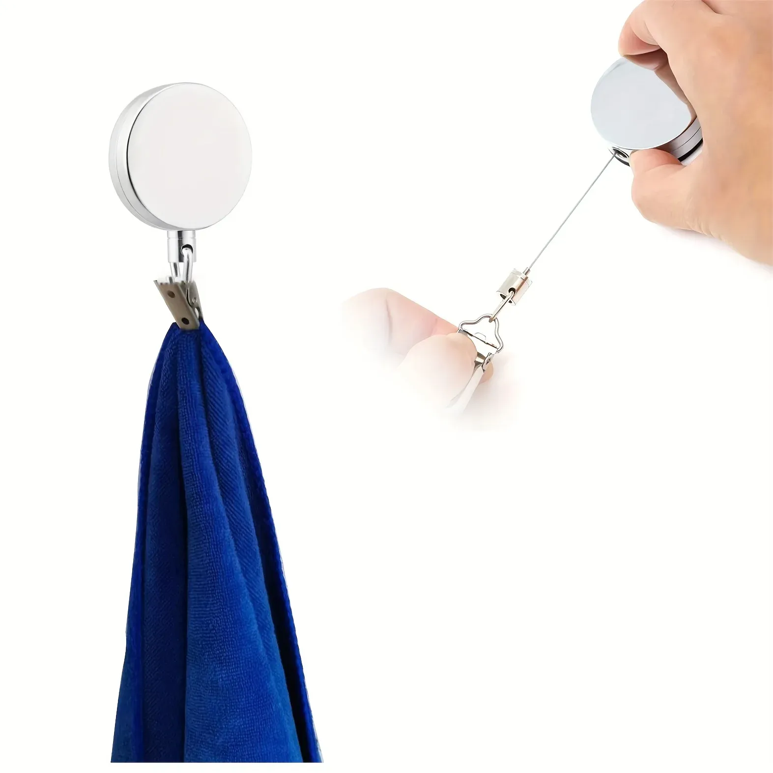 Porte-serviettes rétractable en situation d'utilisation