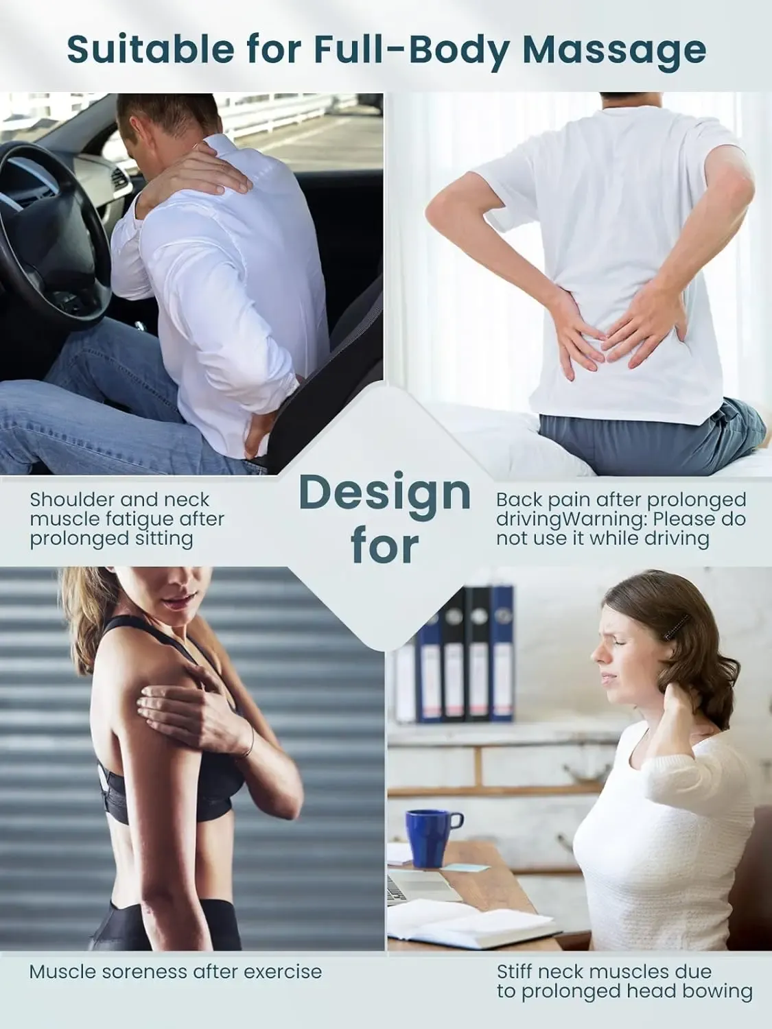 Masseur shiatsu en position d'utilisation