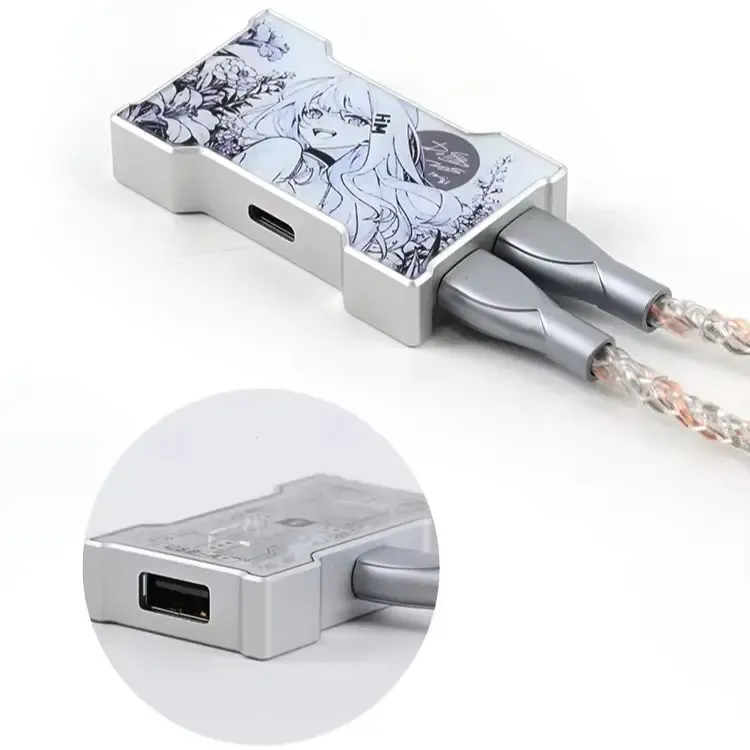 HMLAB Hub-little Gaming – Hub USB 1 entrée, 3 sorties, station d'extension portable pour ordinateur de bureau, cadre en aluminium et double coque en verre, HMHUB 4
