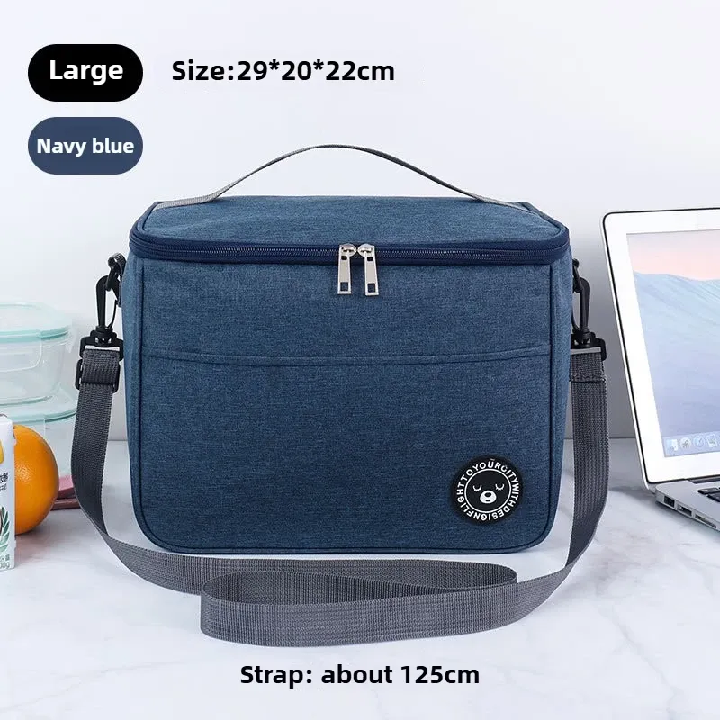 Sac à lunch isotherme carré en aluminium épais, boîte à bento portable, sac thermique pour garder les aliments au chaud ou au froid pour pique-nique 9