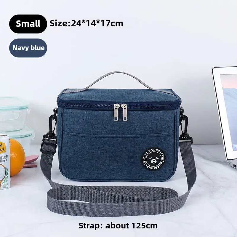 Sac à lunch isotherme carré en aluminium épais, boîte à bento portable, sac thermique pour garder les aliments au chaud ou au froid pour pique-nique 11