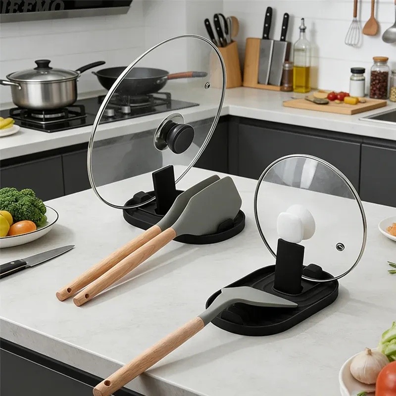 Support pliable pour couvercles de casseroles, organisateur de cuisine, rangement pour pelles, égouttoir, support de séchage pour évier, gain de place, accessoires de cuisine 2