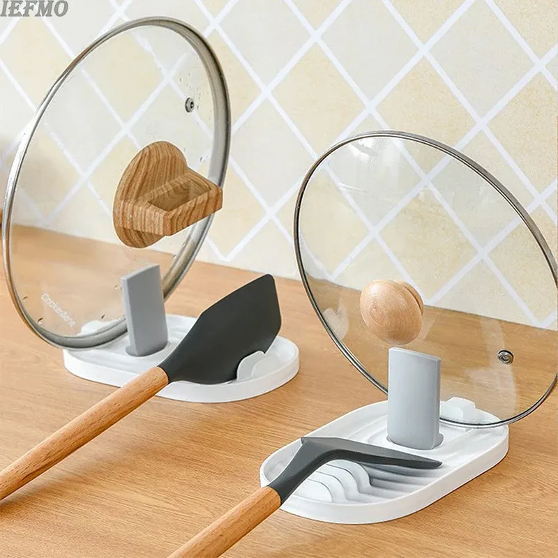 Support pliable pour couvercles de casseroles, organisateur de cuisine, rangement pour pelles, égouttoir, support de séchage pour évier, gain de place, accessoires de cuisine 3