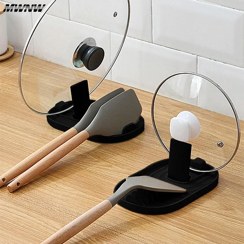 Support pliable pour couvercles de casseroles, organisateur de cuisine, rangement pour pelles, égouttoir, support de séchage pour évier, gain de place, accessoires de cuisine 7