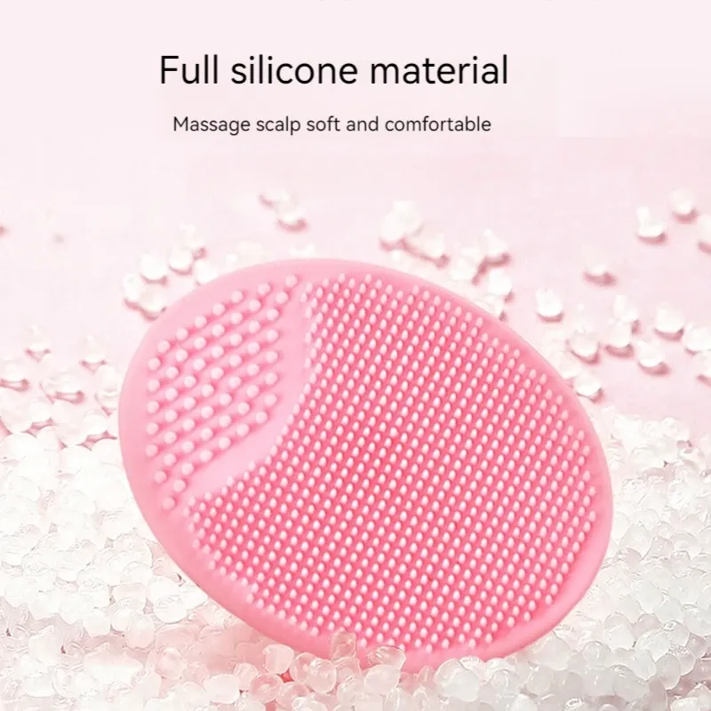 Brosse de nettoyage du visage en silicone, nettoyage des pores, brosse de bain et de shampoing pour bébé, à poils doux, peigne rond, usage domestique 3