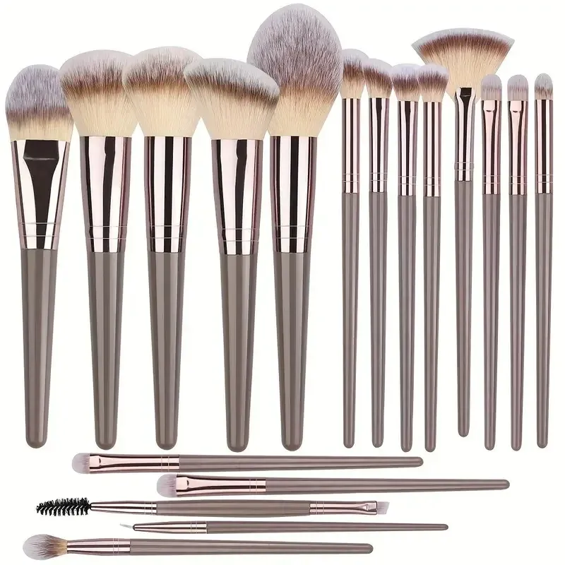 Ensemble de pinceaux de maquillage premium, doux et moelleux, pour fond de teint, fard à paupières et blush, 3 à 20 pièces 13
