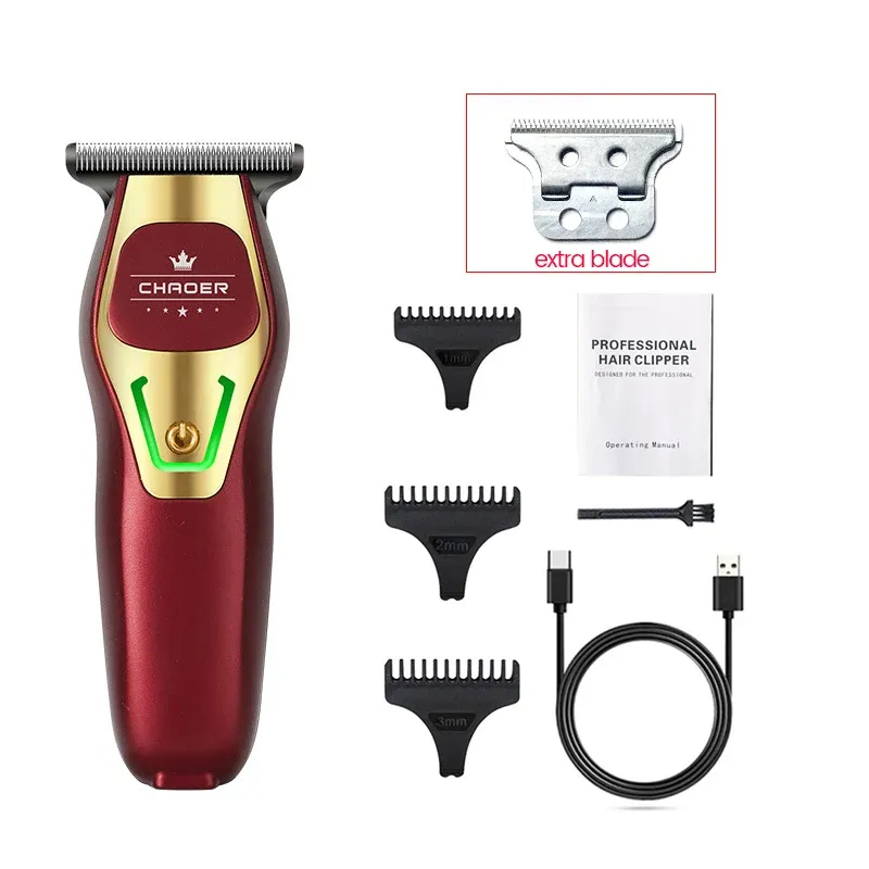 Tondeuse à cheveux professionnelle pour homme, rechargeable, lame électrique 0 mm, tondeuse à barbe et rasoir 11