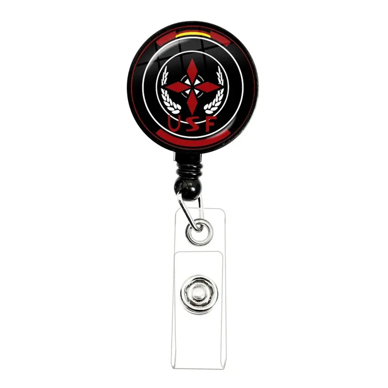 Bobine rétractable pour badge d'identité avec porte-badge 14
