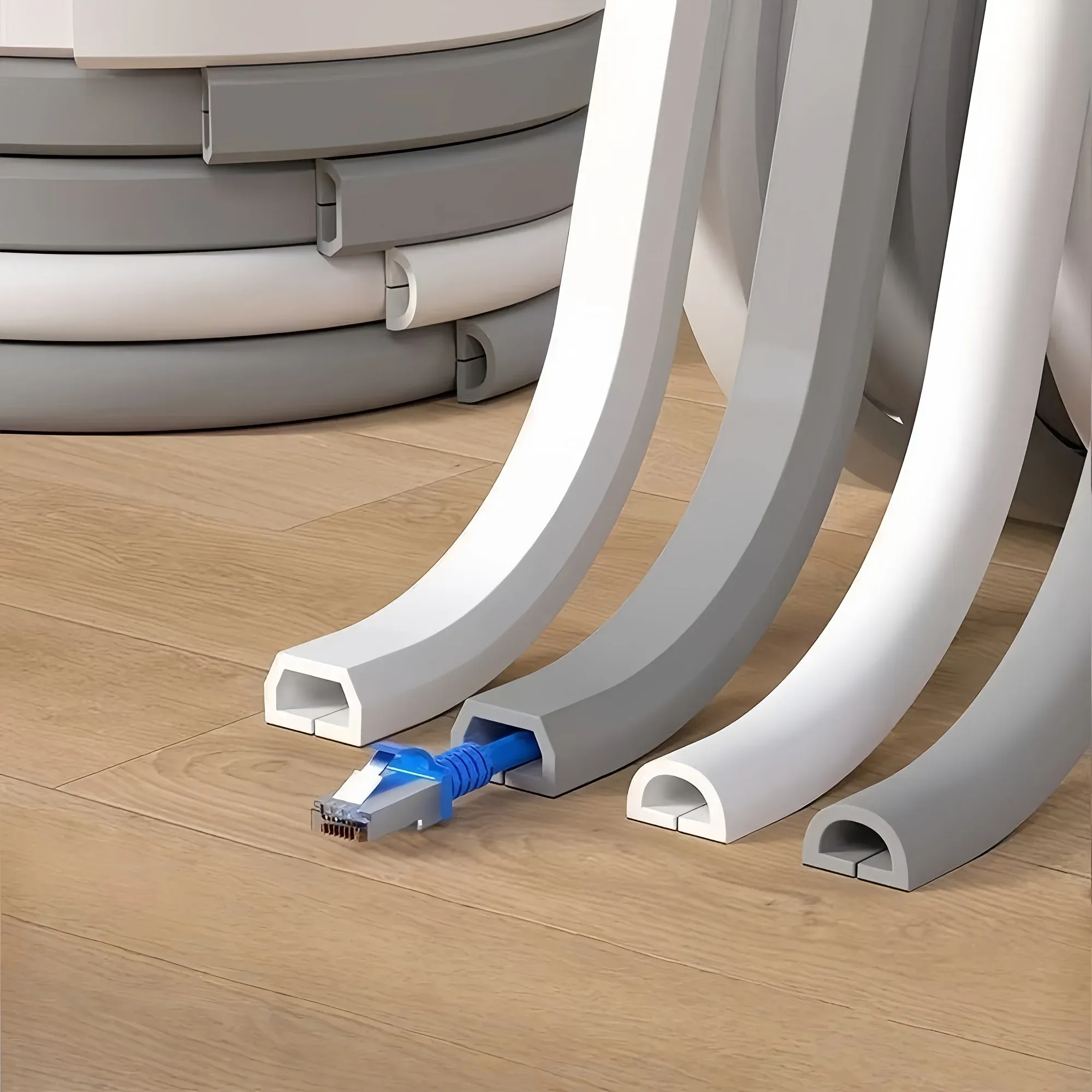 Bande de gestion de câbles auto-adhésive en PVC, 1/3 m, bande de protection décorative pour câbles, à installer sur murs et sols, 1 pièce