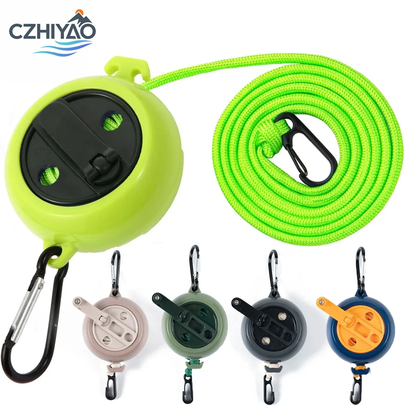 CZHIYAO Corde à linge de voyage portable et réglable, 10 m, pour camping, hôtel et randonnée - Image 1