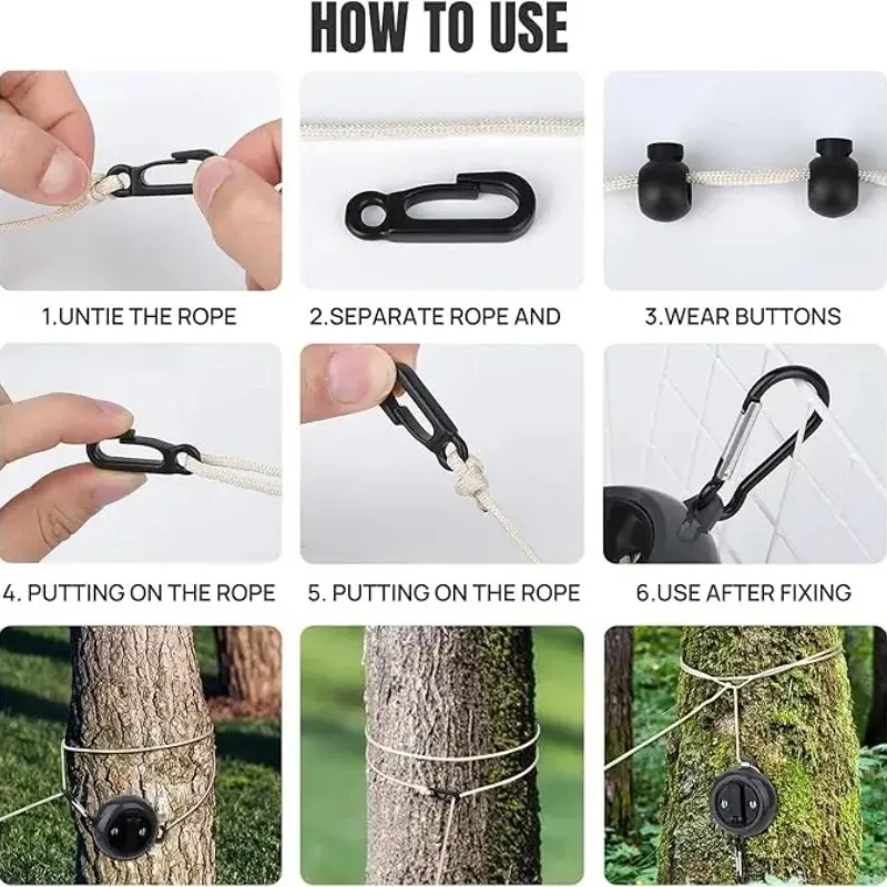 CZHIYAO Corde à linge de voyage portable et réglable, 10 m, pour camping, hôtel et randonnée 4