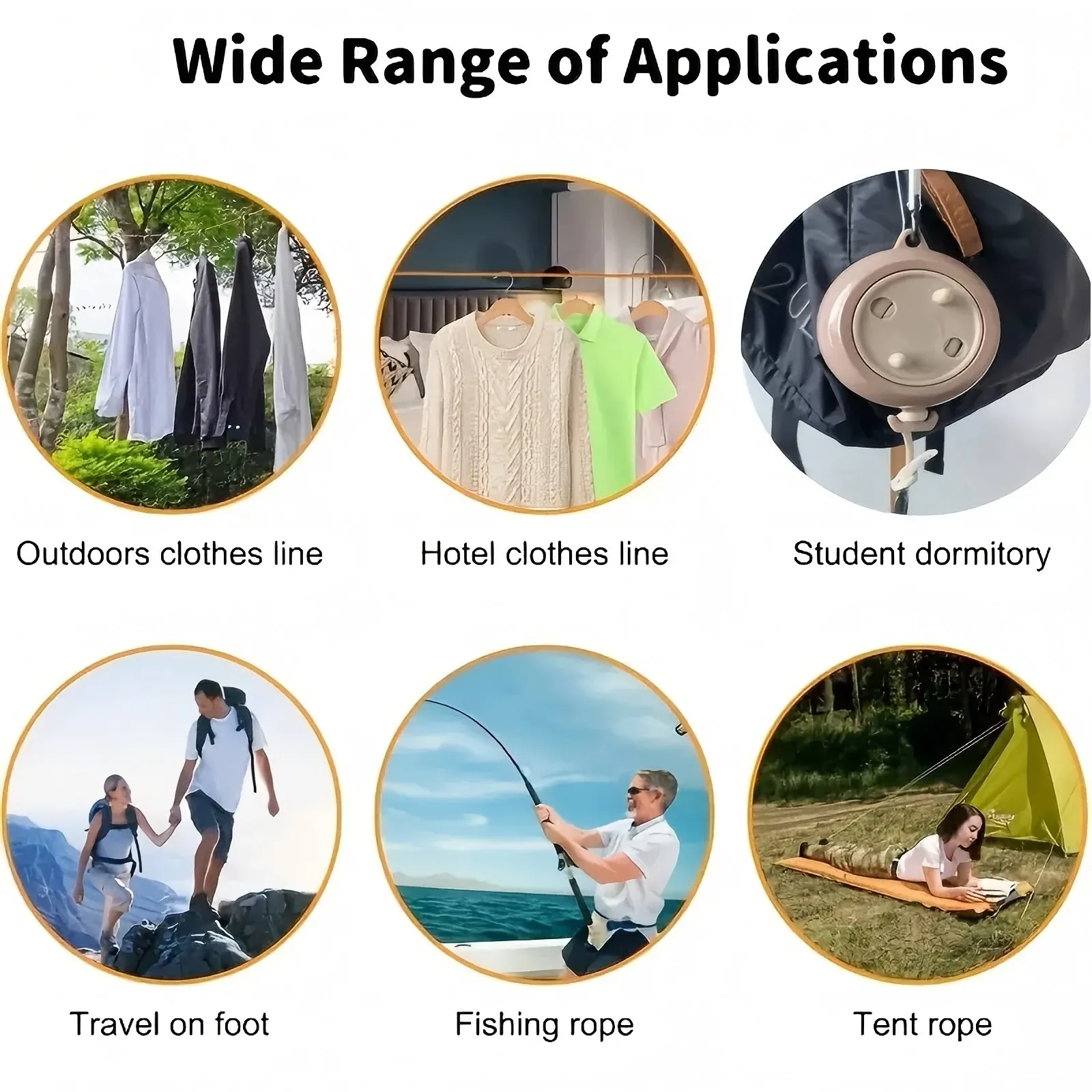 Corde à linge utilisée en extérieur