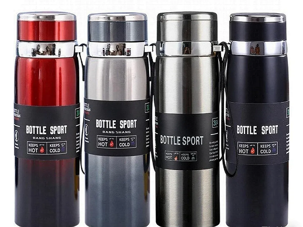 Bouteille thermos en acier inoxydable 1 L, isotherme, pour eau, thé et café 2