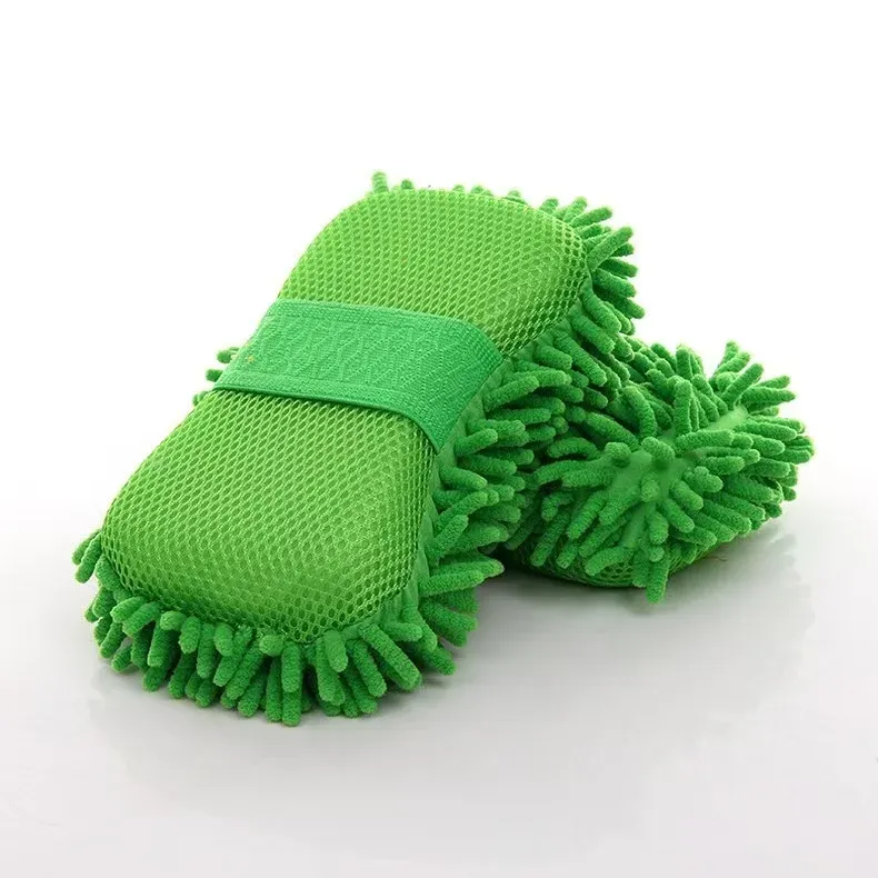 Kit de lavage automobile en microfibre : éponge, brosses, gant et serviette 8