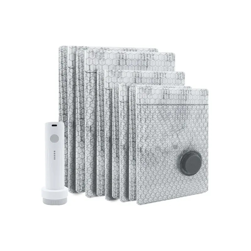 Sacs de rangement sous vide avec pompe électrique, sacs de compression durables pour gagner de la place, idéaux pour vêtements, couvertures et voyages 2
