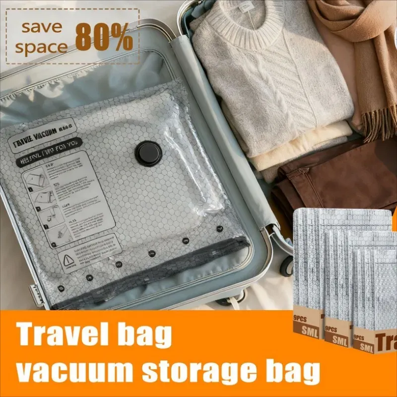 Sacs de rangement sous vide avec pompe électrique, sacs de compression durables pour gagner de la place, idéaux pour vêtements, couvertures et voyages