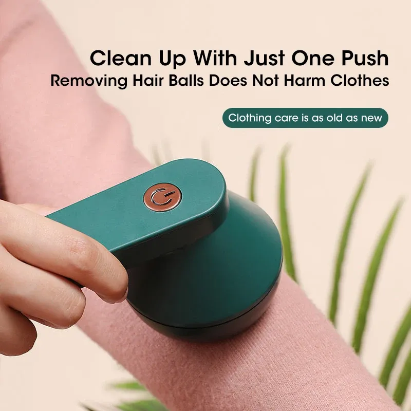 Rasoir anti-bouloches électrique pour vêtements, tondeuse à peluches rechargeable USB, portable, avec lames amovibles et poignée 2