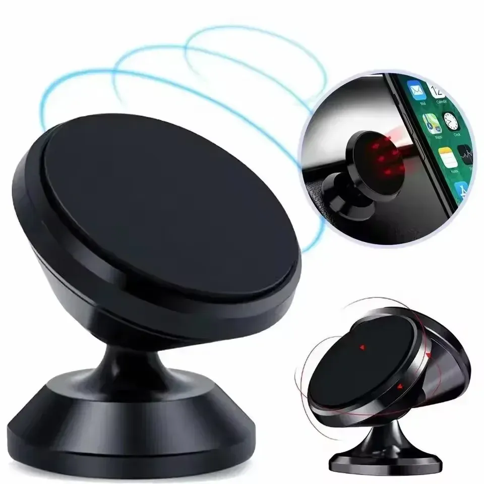 Support magnétique de voiture pour téléphone portable, compatible iPhone 15/13/12 Pro, Xiaomi, Huawei, Samsung et OnePlus 3