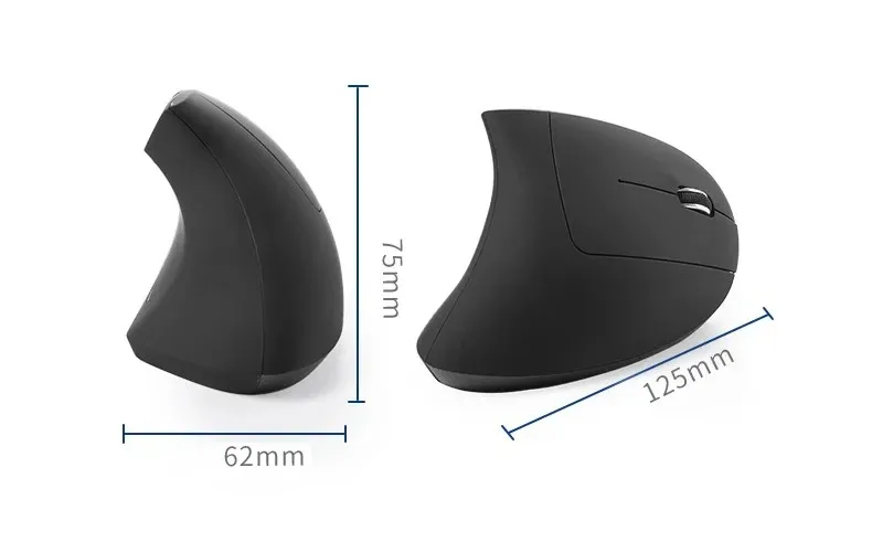 Souris verticale ergonomique, vue de dessus