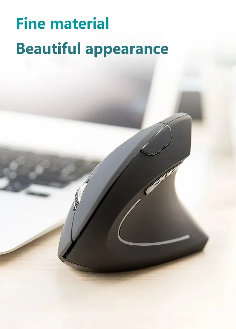 Souris verticale ergonomique, boutons et molette