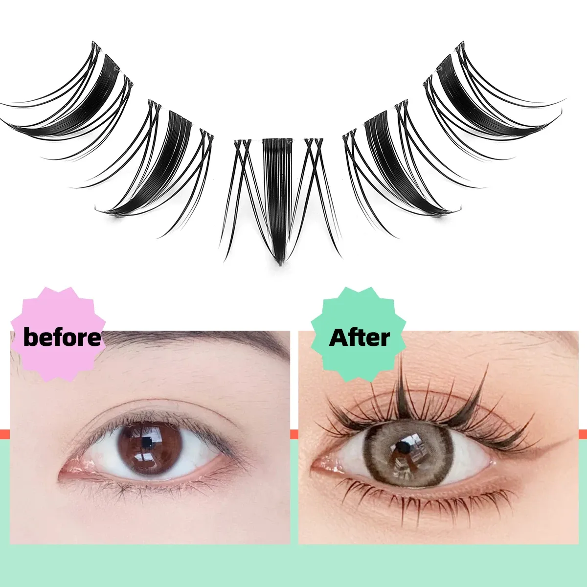 Bouquets de cils IGUIONSS en situation