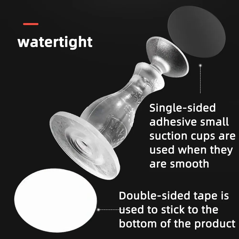 Butoir de porte en silicone transparent, sans perçage 2