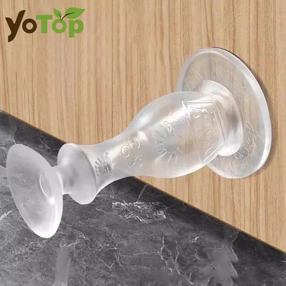 Butoir de porte en silicone transparent, sans perçage 1