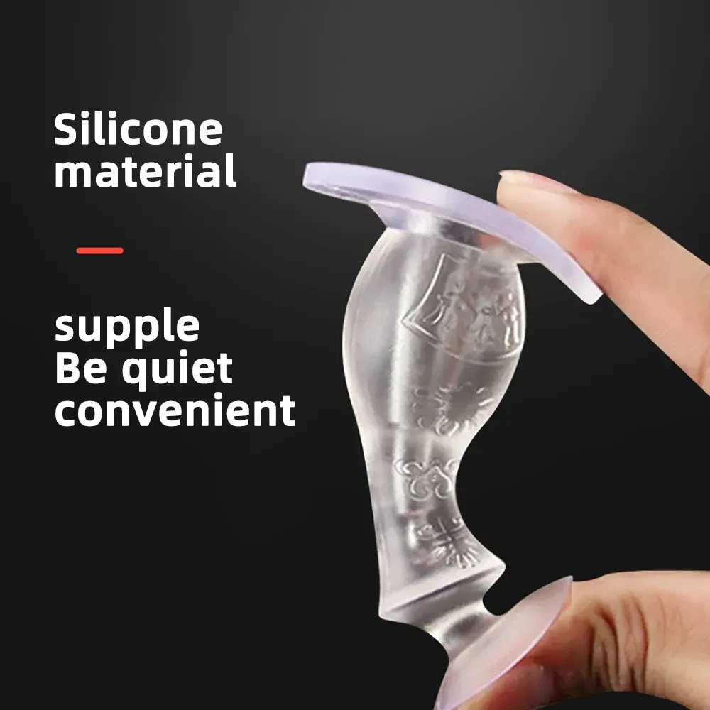 Détail du butoir de porte en silicone transparent