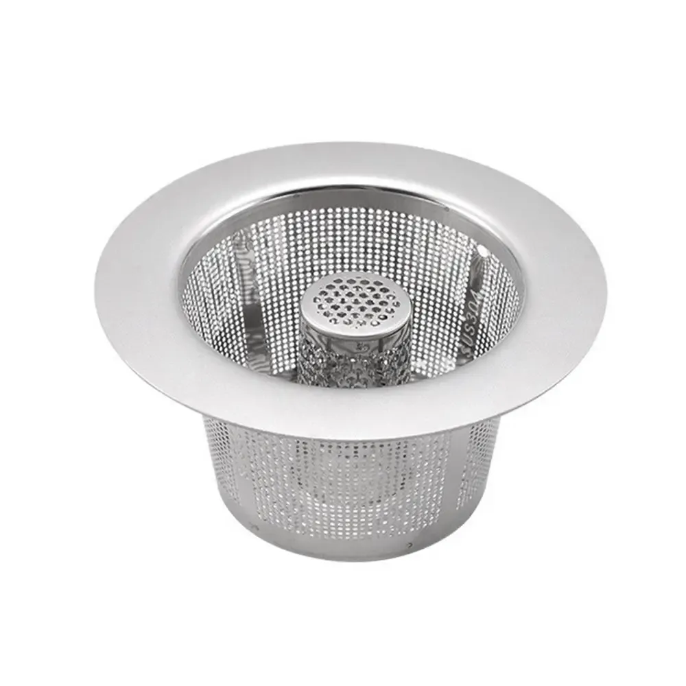 Crépine d'évier en acier inoxydable à collecteur de cheveux rond, filtre à déchets de sol anti-blocage 3