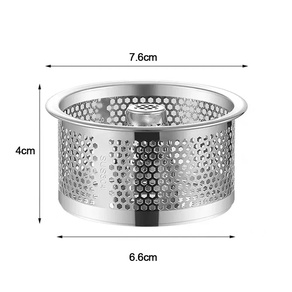 Crépine d'évier en acier inoxydable à collecteur de cheveux rond, filtre à déchets de sol anti-blocage 9