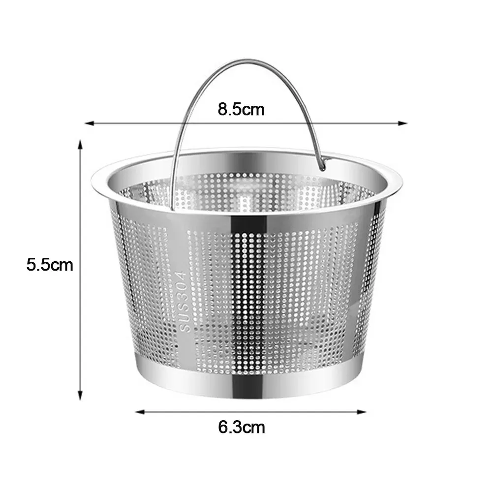 Crépine d'évier en acier inoxydable à collecteur de cheveux rond, filtre à déchets de sol anti-blocage 10