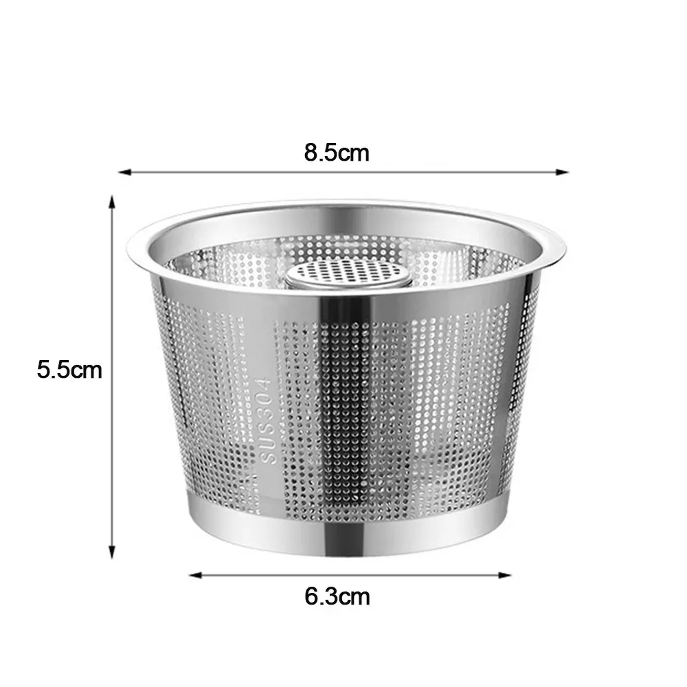 Crépine d'évier en acier inoxydable à collecteur de cheveux rond, filtre à déchets de sol anti-blocage 7