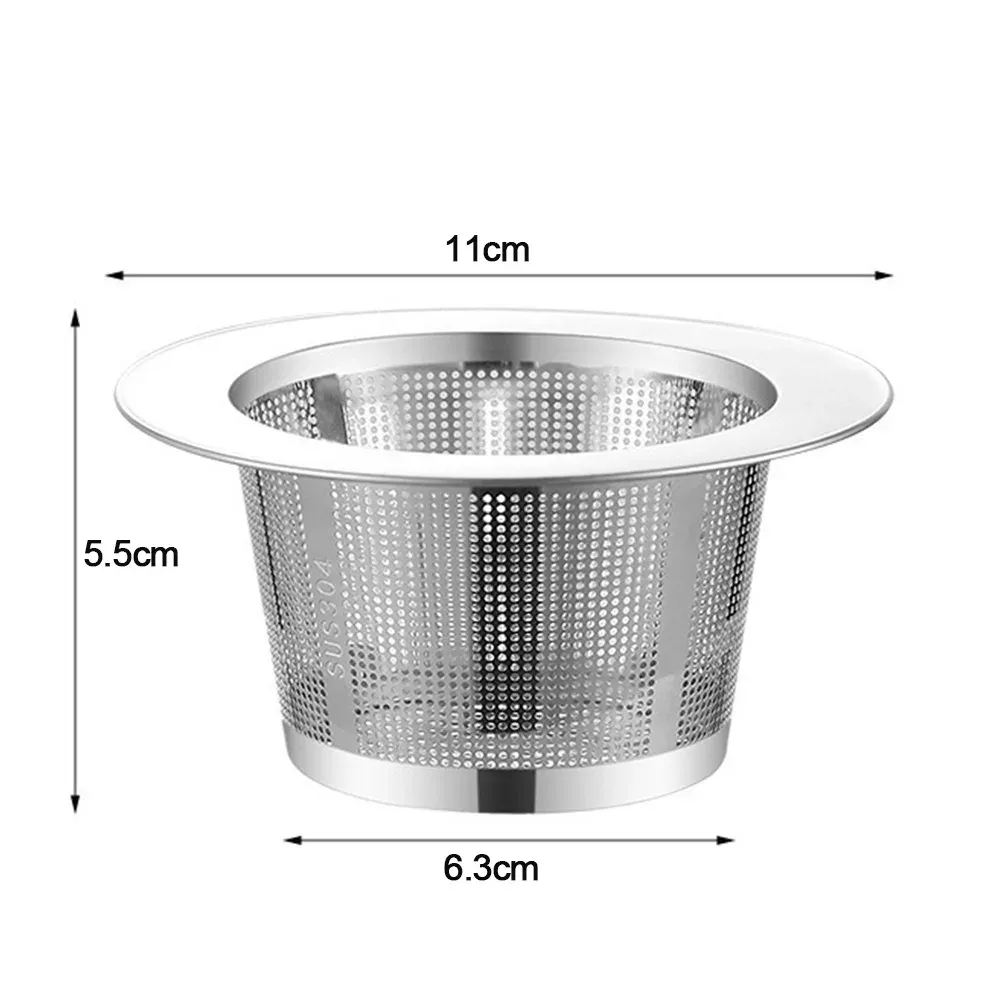 Crépine d'évier en acier inoxydable à collecteur de cheveux rond, filtre à déchets de sol anti-blocage 12