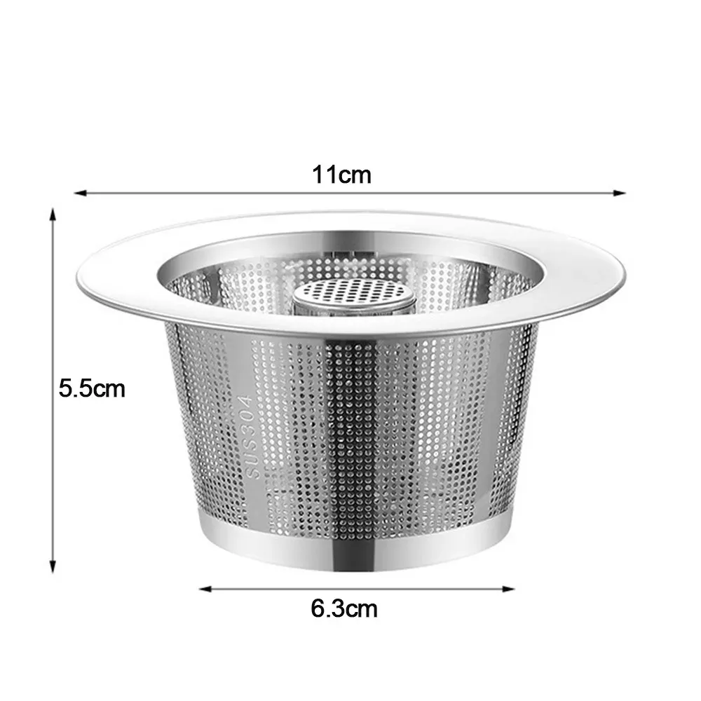 Crépine d'évier en acier inoxydable à collecteur de cheveux rond, filtre à déchets de sol anti-blocage 13