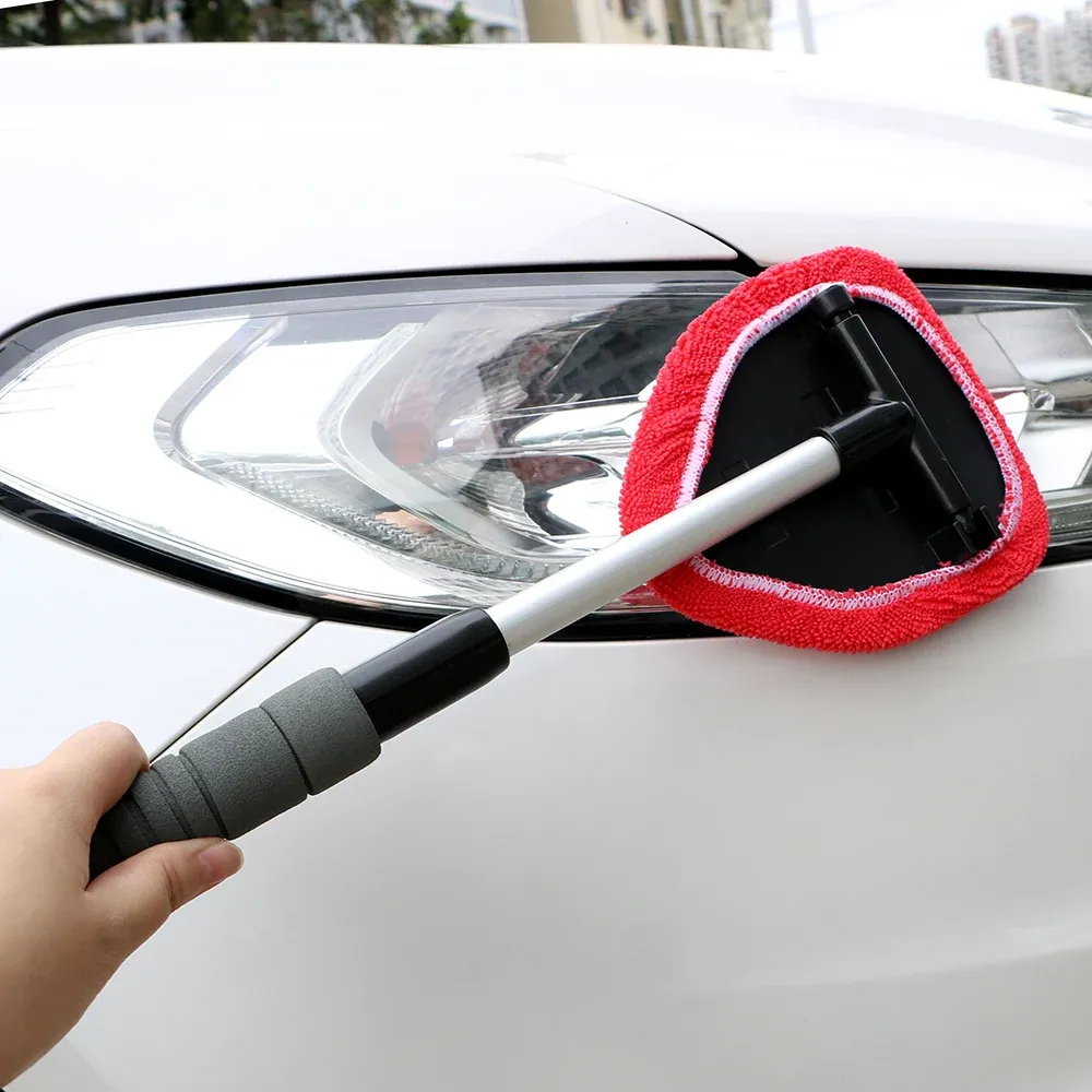Brosse de nettoyage de pare-brise de voiture télescopique en microfibre 3