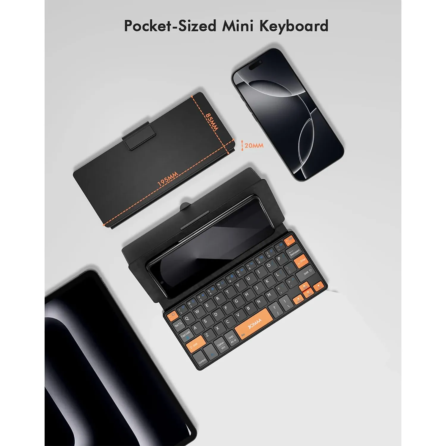 Clavier replié pour un transport compact