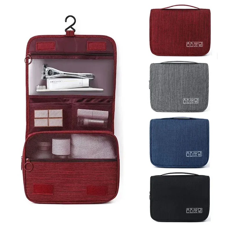 Trousse de maquillage de voyage étanche avec crochet