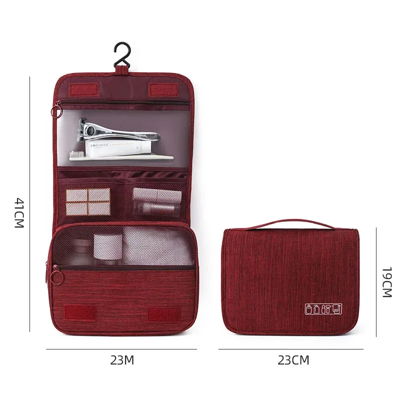 Trousse de maquillage de voyage étanche avec crochet 9