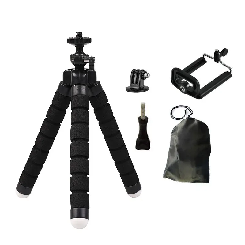 Trépied flexible Black MAX Octopus pour GoPro, mini trépied, accessoire GoPro 12