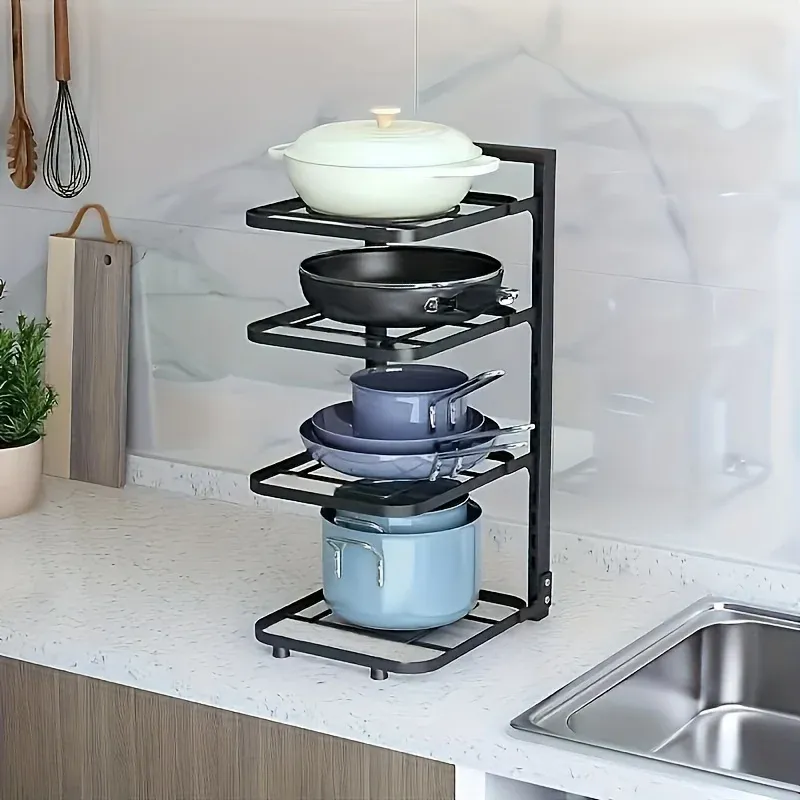 Organisateur de casseroles réglable pour cuisine