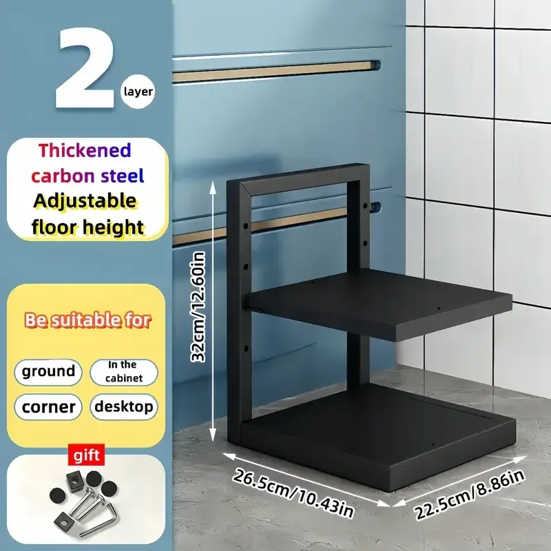 Organisateur réglable en acier inoxydable pour casseroles et poêles, multicouche, pour cuisine 12