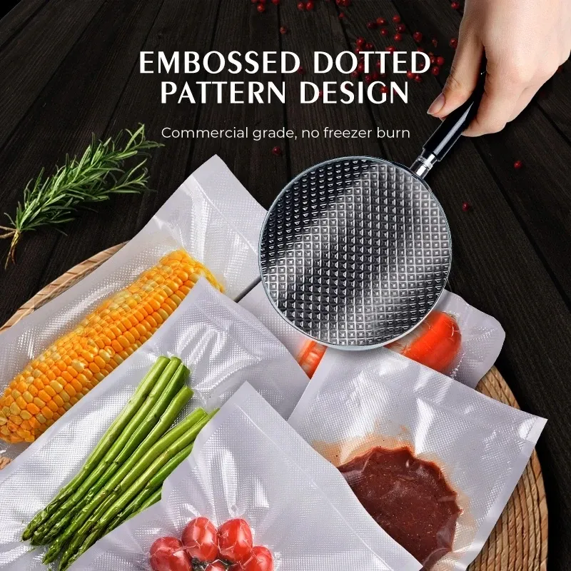 Sacs sous vide pour aliments, sacs pour cuisson sous vide, sacs de conservation pour cuisine, rouleau d'emballage sous vide, 1500 cm 2