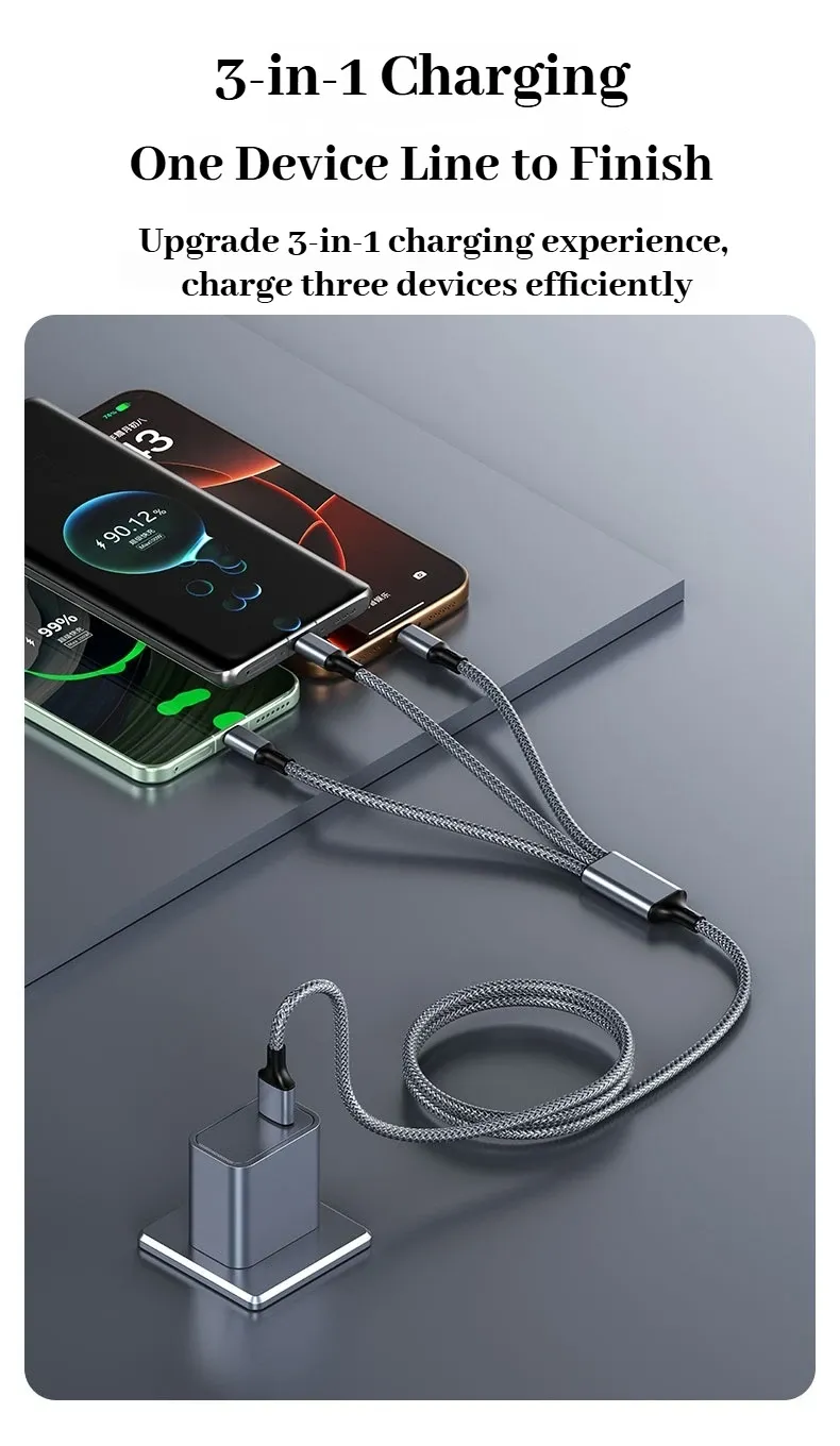 Finition tressée du câble de charge
