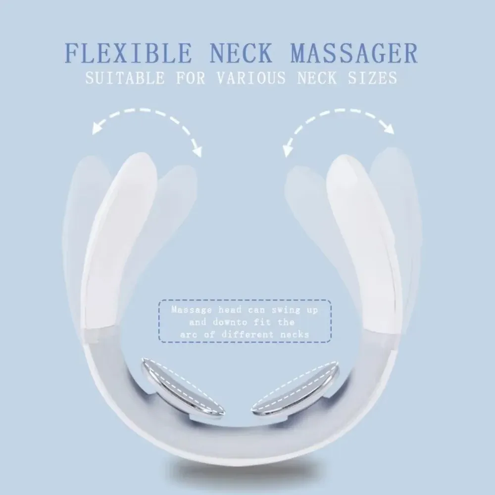 Masseur cervical portable pour usage domestique, mini masseur de nuque et d'épaules, massage profond de la nuque, fonction chauffante relaxante, massage par pression 4