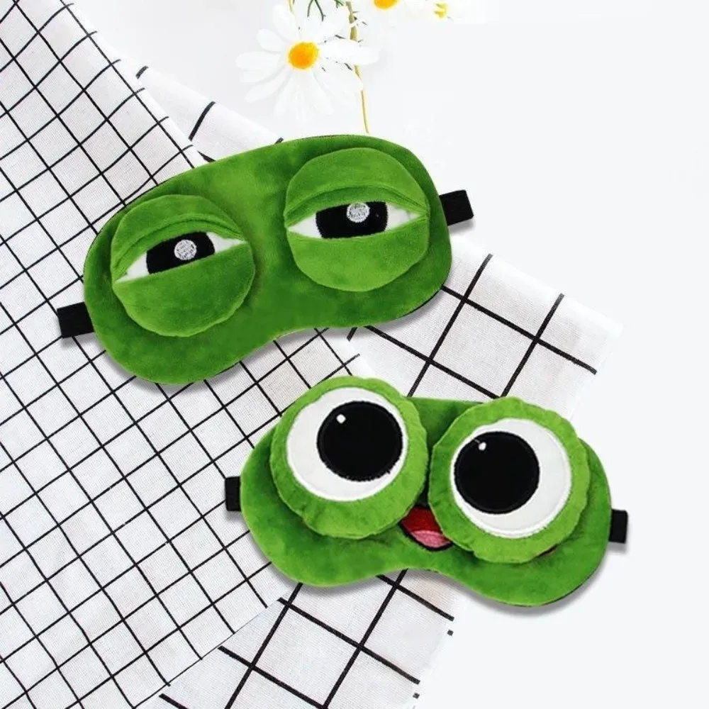 Masque de sommeil Grenouille, vue rapprochée