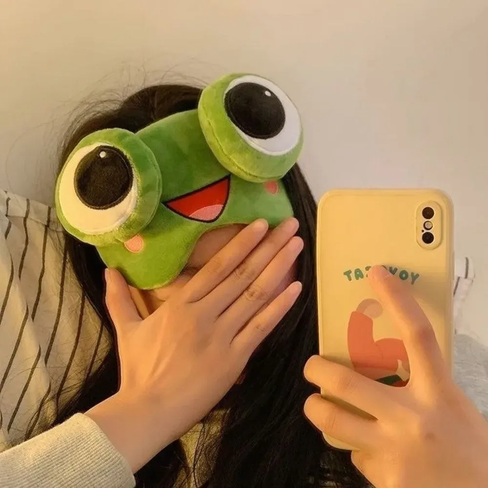 Masque de sommeil Grenouille, utilisation en voyage