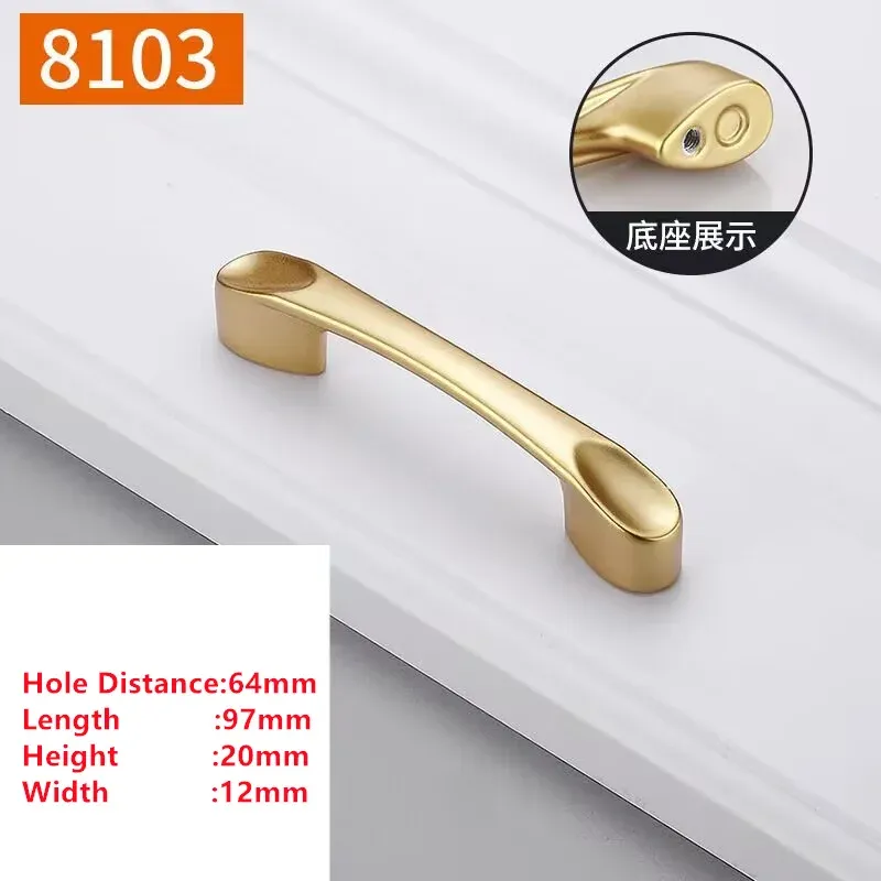 MELFurniture - Bouton de porte doré pour meubles de cuisine, quincaillerie épurée 31