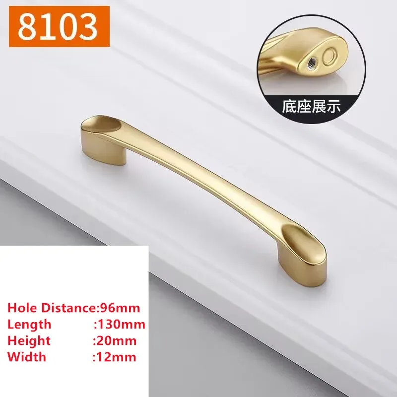 MELFurniture - Bouton de porte doré pour meubles de cuisine, quincaillerie épurée 25